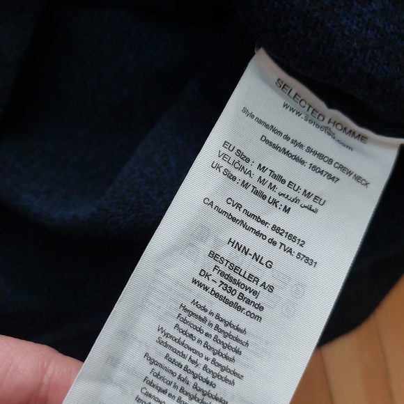 Selected homme heritage men's cotton sweater size M - Picture 7 of 9